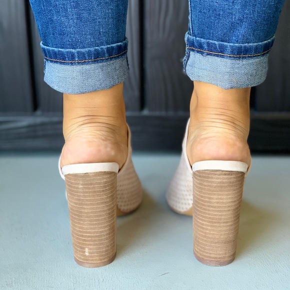 Kobe Perforated Nubuck Leather Open Toe Mule - Picture 4 of 6